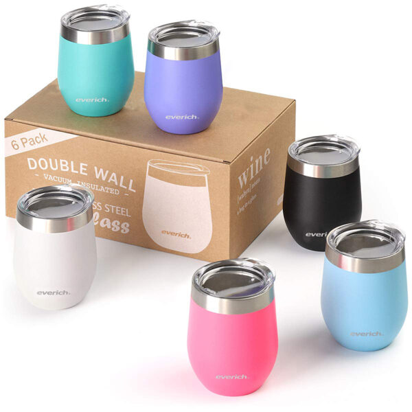 8oz/12oz double wall stainless steel wine glass wine glasses stainless steel tumbler red wine glasses